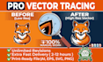 professional vector tracing  perfectly trace custom vector redraw 2 hour