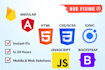 fix html, css, bootstrap, javascript, angular, ionic, firebase