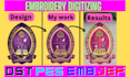 embroidery digitizing logo, convert to dst, jef, pes file, embroidery design