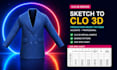 convert sketch to clo 3d, production ready pattern, and size spec sheet