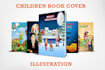 illustrate children book cover and cover illustration