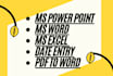do microsoft excel, PDF to word assignments