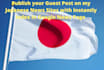 do guest post on japanese news sites with instant index