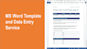 do any data entry, ms word template project