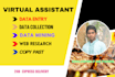 find word excel data entry,copy paste,mining,scraping and web research analysis