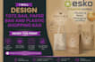 design tote bag, paper bag and plastic shopping bag