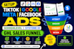 setup tiktok google meta facebook ads gohighlevel systeme io ghl sales funnel