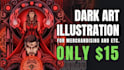 create unique horror themed illustration for your tshirt