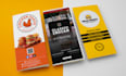 design bifold or trifold restaurant menu print ready