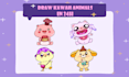 draw cute kawaii animals in 24h