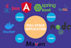 create rest API, website in java, spring boot, angular, react, nextjs