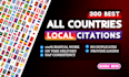 do 350 local listing citations and directory submission for local seo