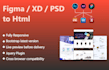 convert figma , xd , psd to responsive html pixel perfect