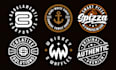 design round, circle, stamp, seal, badge, retro vintage logo