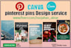 create canva designs pinterest pins and banners