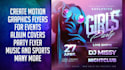 create animate motion graphics flyer, event flyer, party flyer, sports flyer