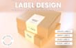 subscription box sealing sticker, packaging label and sleeve design