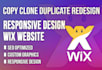 clone, convert, redesign wix website to shopify or wordpress