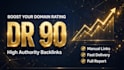 boost domain rating DR to 90 with high backlinks