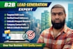 do b2b lead generation, targeted email list building and prospect research