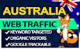 bring keyword targeted organic australia web traffic