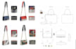 do flat sketch of bags
