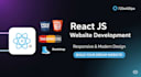 develop a react js website designed with HTML, tailwind CSS, bootstrap