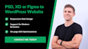 convert PSD, xd or figma to wordpress