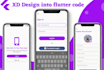 convert your xd design into flutter code