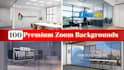 design realistic zoom virtual background with your logo