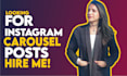 design instagram flyer carousel post and ads