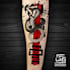 create professional trash polka tattoo design