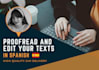 proofread and edit your texts in spanish