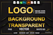 do background removal, transparent logo, vector ai file