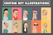 create nft illustrations in different themes