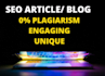 write creative and engaging blog posts and articles