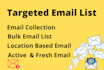 collect a niche targeted email list