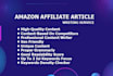 write amazon affiliate articles and blogs
