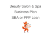 write your beauty salon hair and nails bank loan plan