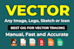 do vectorize logo, recreate sketch or image into vector tracing