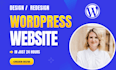 design a professional wordpress website, blog, or business site