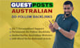 write and publish guest posting services on high da australian blogs, guest post