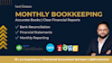 manage your monthly bookkeeping in quickbooks, xero, freeagent