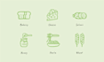 do custom hand drawn icons set or website app icon design