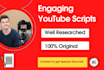 write engaging youtube scripts