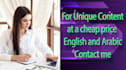 do creative writing, content writing, articles, and other creative work