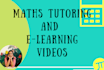 create maths learning videos