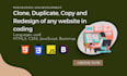 clone, copy, duplicate, redesign website into website using html css bootstrap