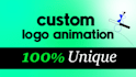 create unique 2d custom logo animation