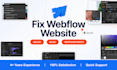fix webflow issues, bugs, responsiveness and any problems